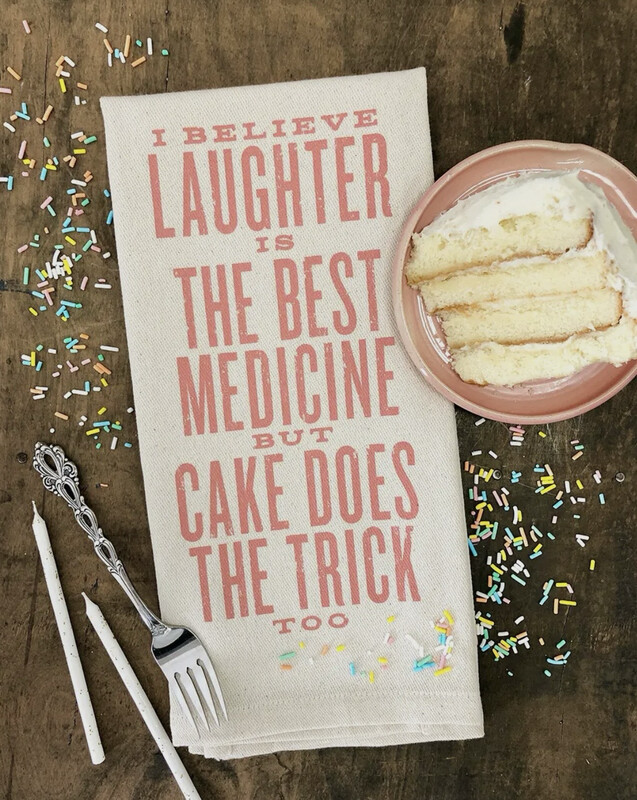 Best Medicine Is Laughter Tea Towel