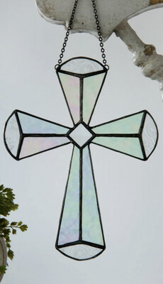 Iridescent Cross Suncatcher