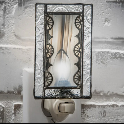 Gray Stained Glass Night Light