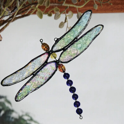 Stained Glass Dragonfly Suncatcher