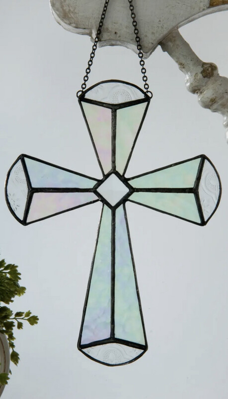 Iridescent Cross Suncatcher