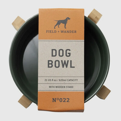 Green Ceramic Dog Bowl