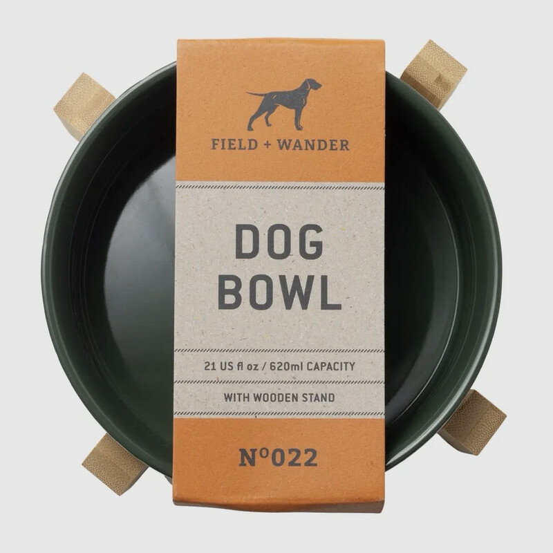 Green Ceramic Dog Bowl