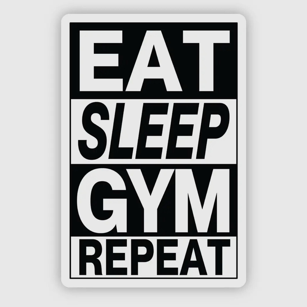 Gym Sticker B&amp;W