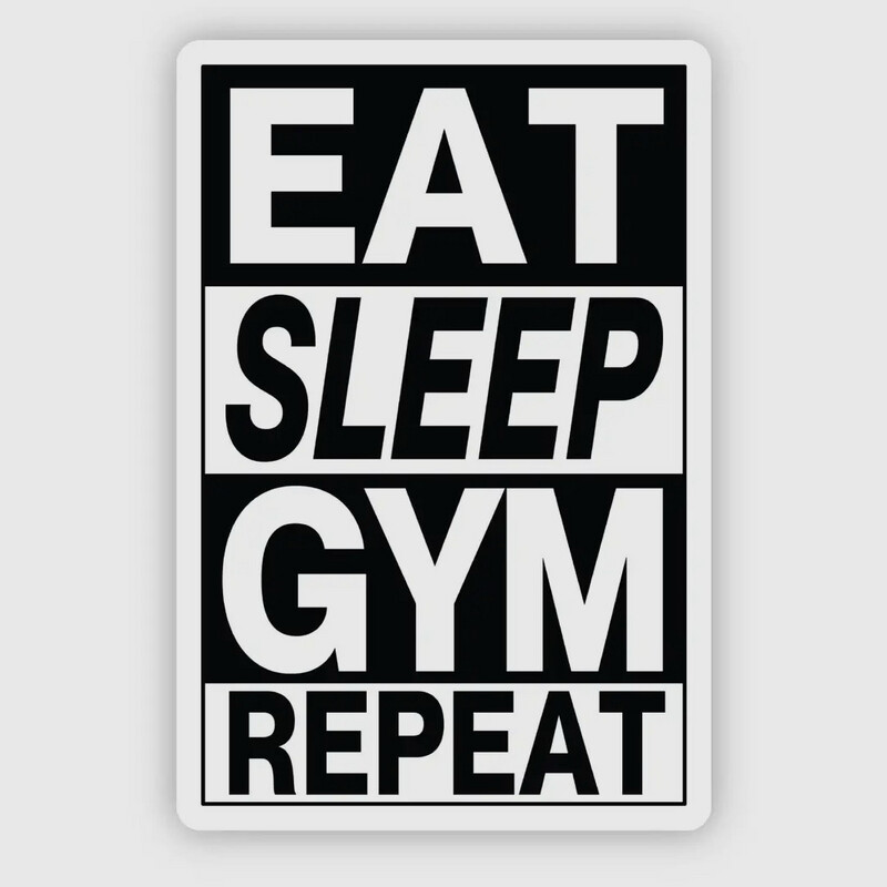 Gym Sticker B&amp;W