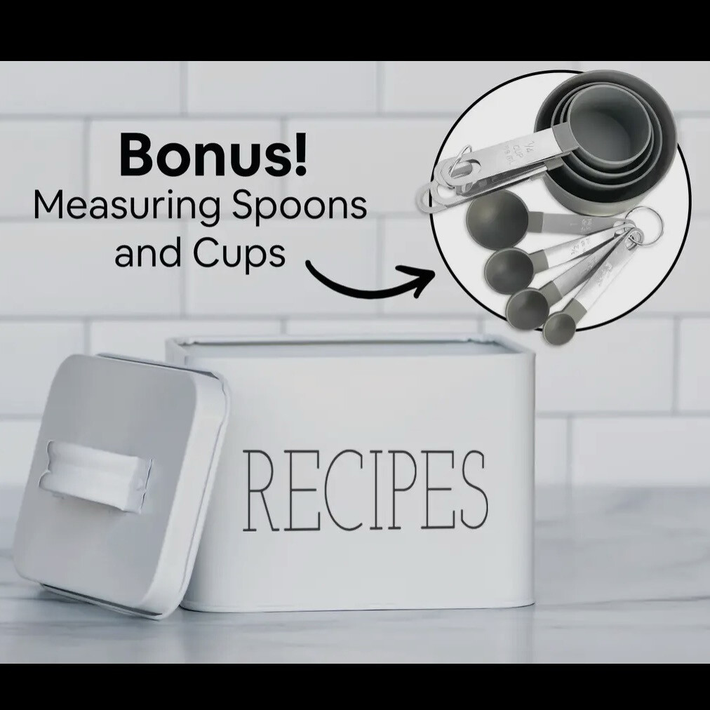 Recipe Storage With Measuring Cups