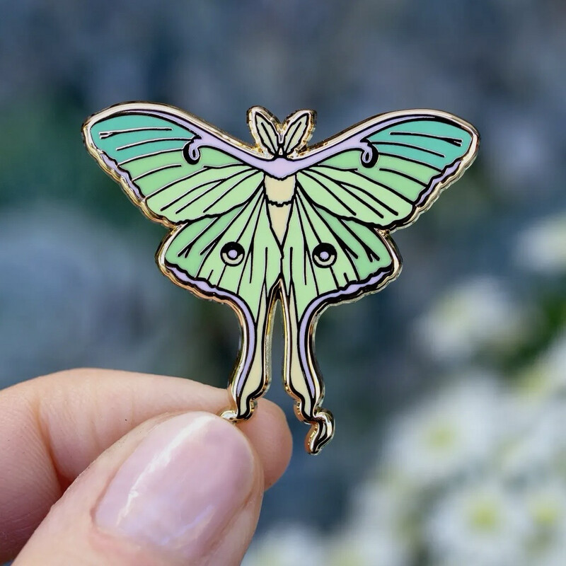 Luna Moth Lapel Pin