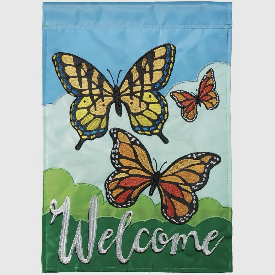 Butterfly Welcome Garden Flag
