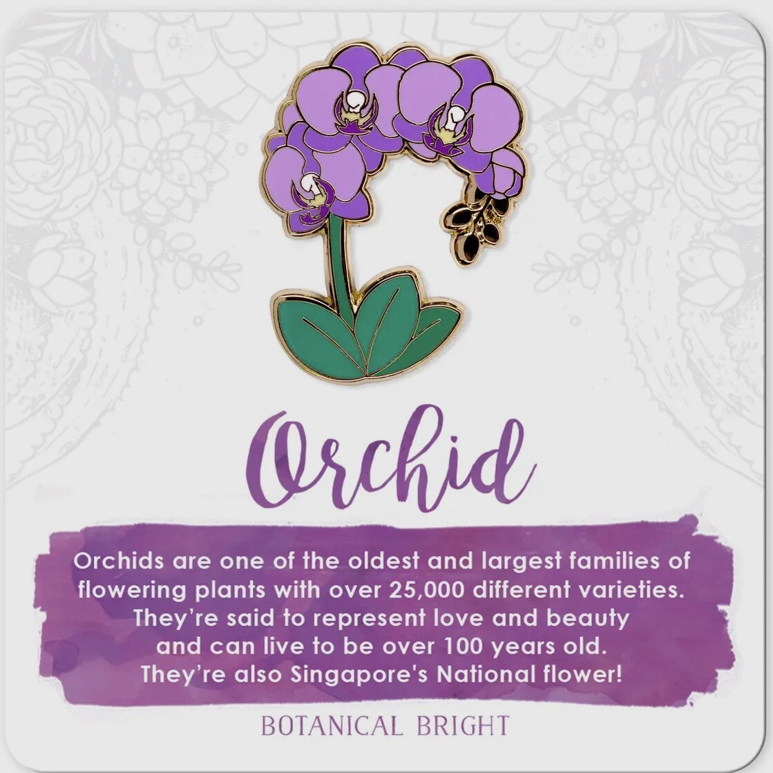 Orchid Lapel Pin