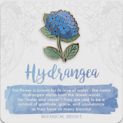 Blue Hydrangea Lapel Pin