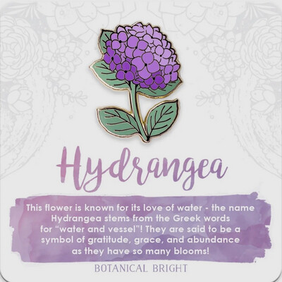 Purple Hydrangea Lapel Pin
