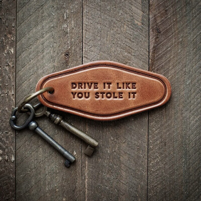 Stole It Leather Keychain