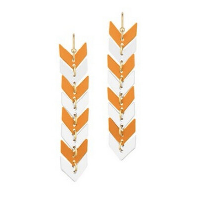 Tennessee Orange And White Arrow Earrings