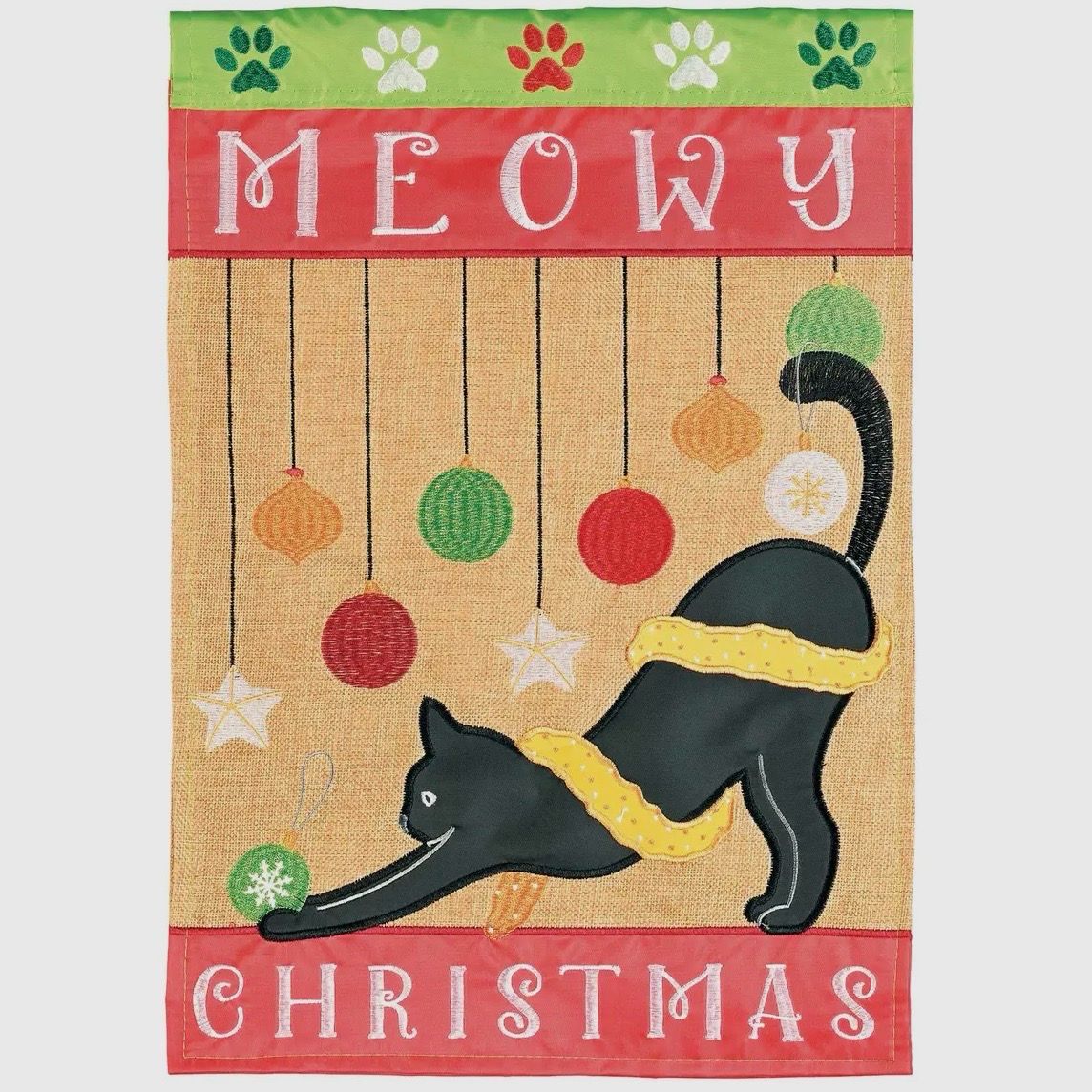Meowy Christmas Garden Flag