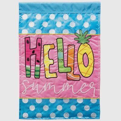 Hello Summer Garden Flag