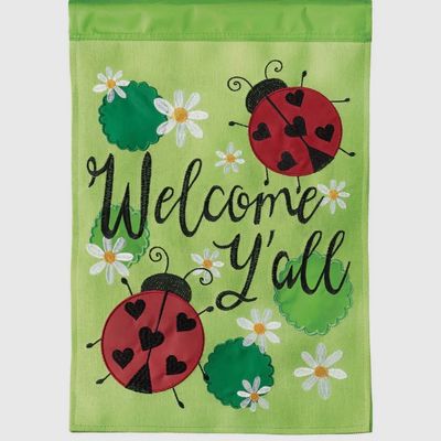 Welcome Ladybug Garden Flag