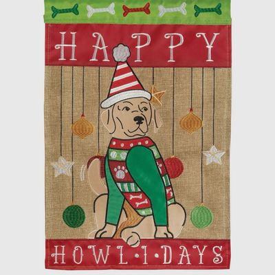 Happy Howlidays Garden Flag