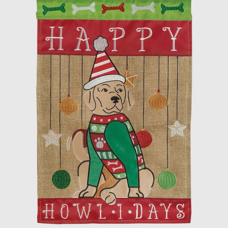 Happy Howlidays Garden Flag