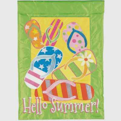 Hello Summer Garden Flag