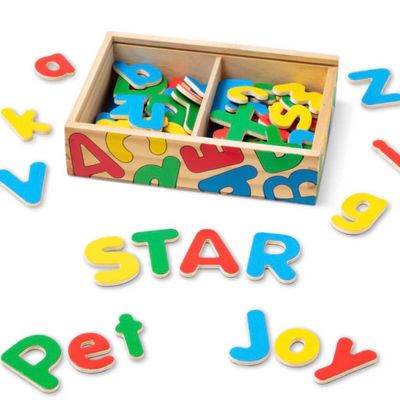 Magnetic Wood Alphabet Set