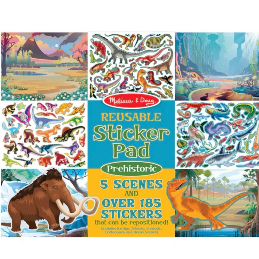 Prehistoric Reusable Sticker Pad