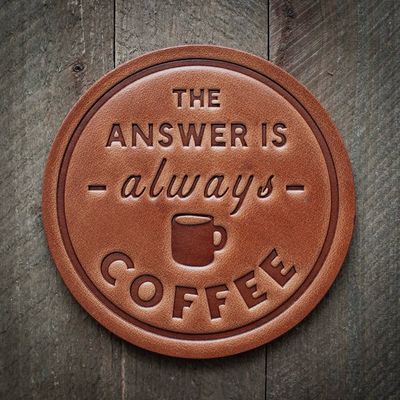 Coffee Genuine Leather Coaster