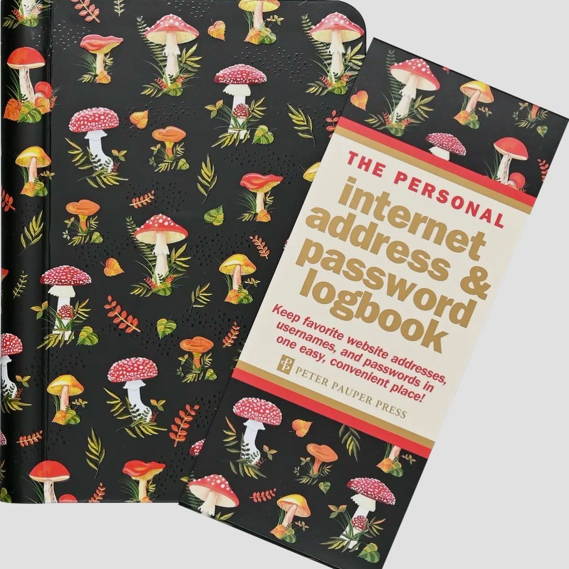 Mushroom Internet, Address, And  Password Logbook