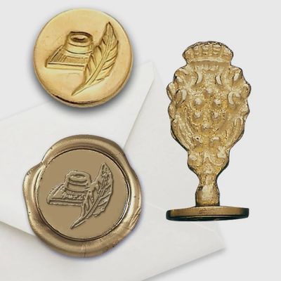 Ink Well And Quill Wax Seal Stamp