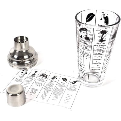 Cocktail Shaker With Recipes