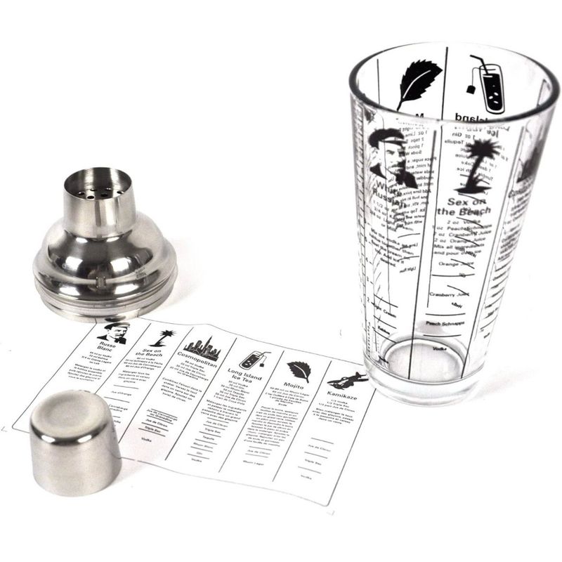 Cocktail Shaker With Recipes