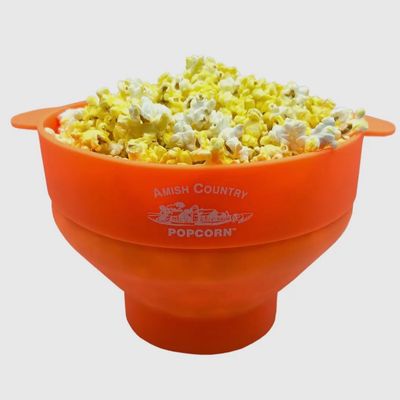 Orange Silicone Popcorn Bowl