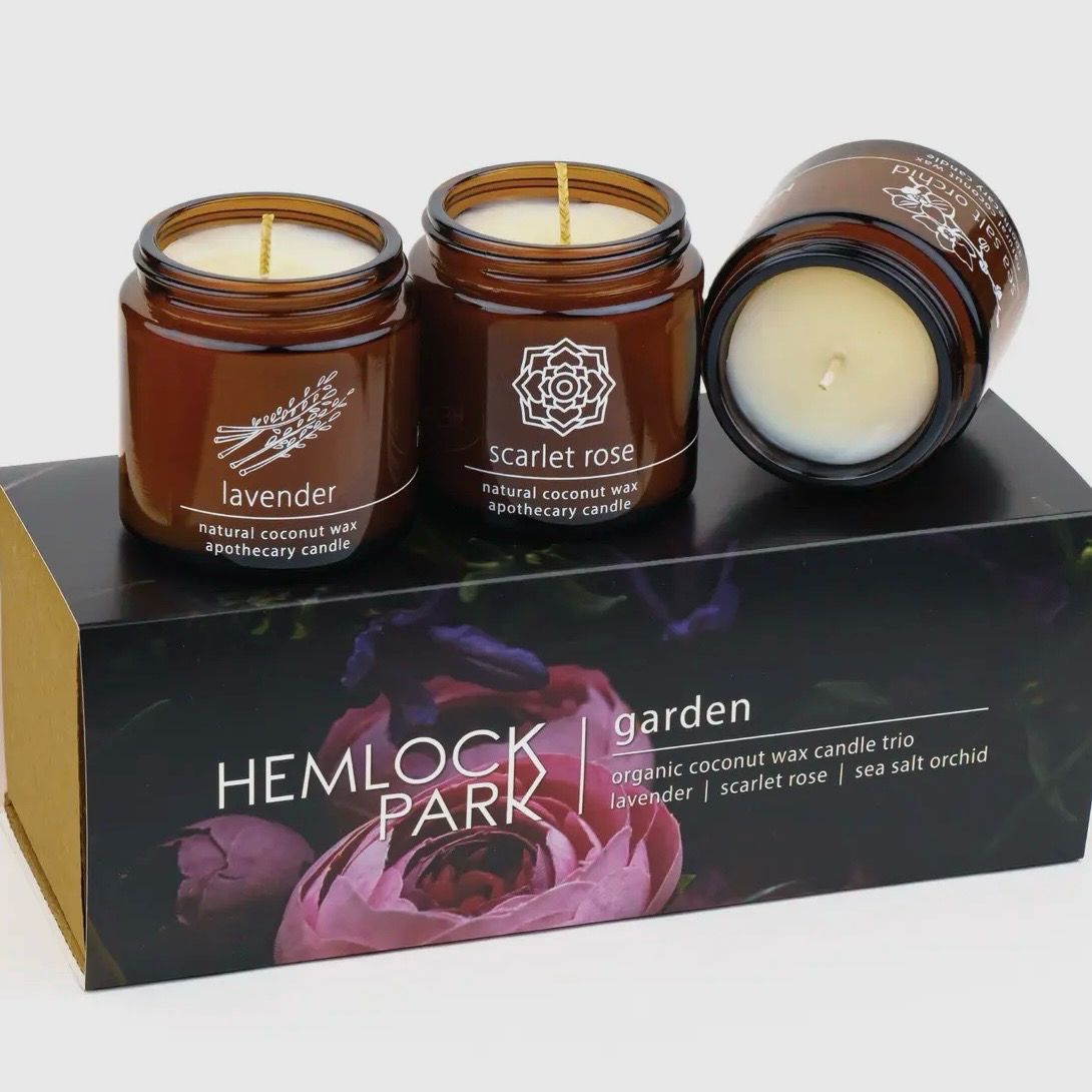 Hemlock Garden Trio Candle Set