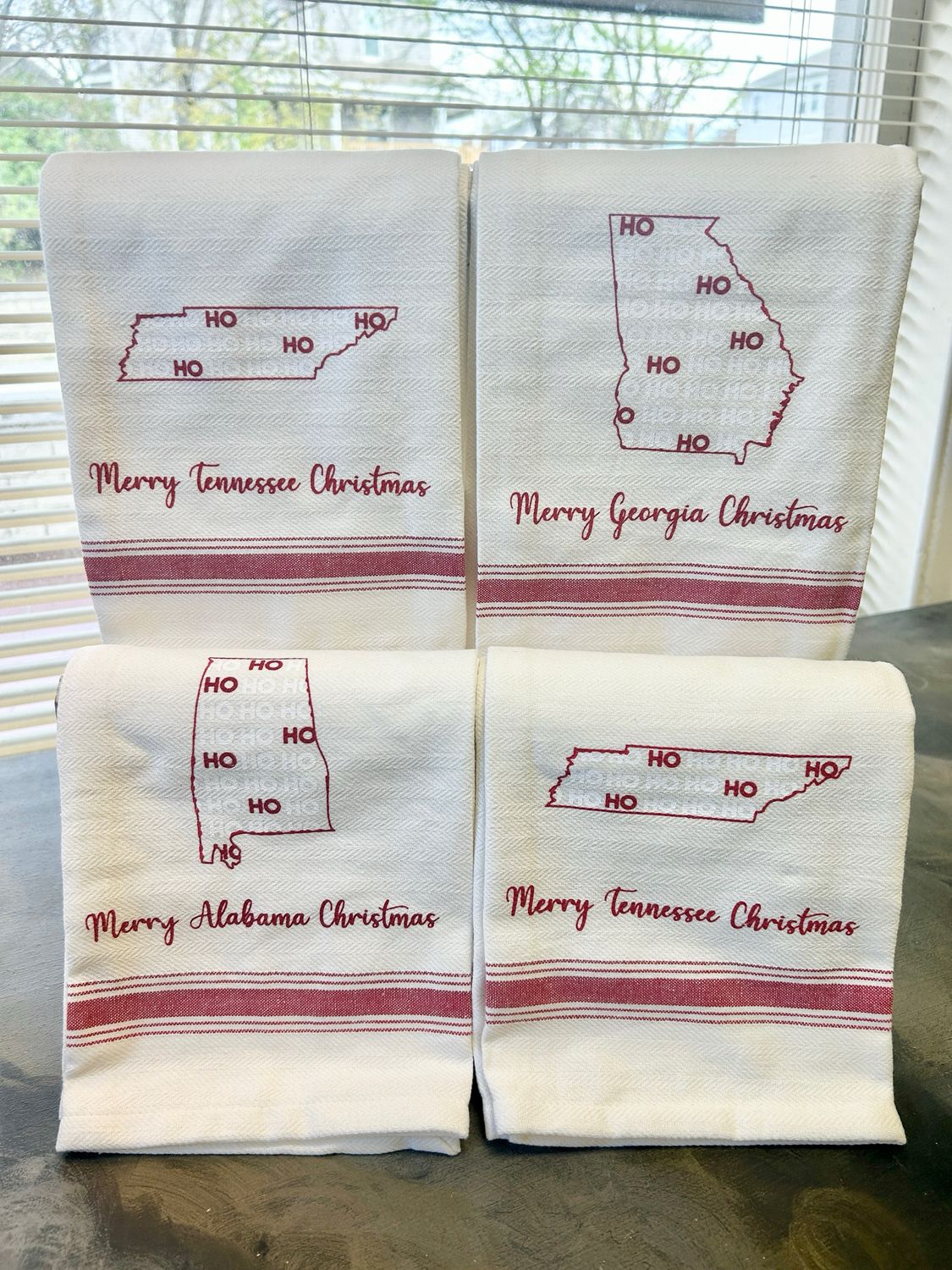Christmas State Tea Towel
