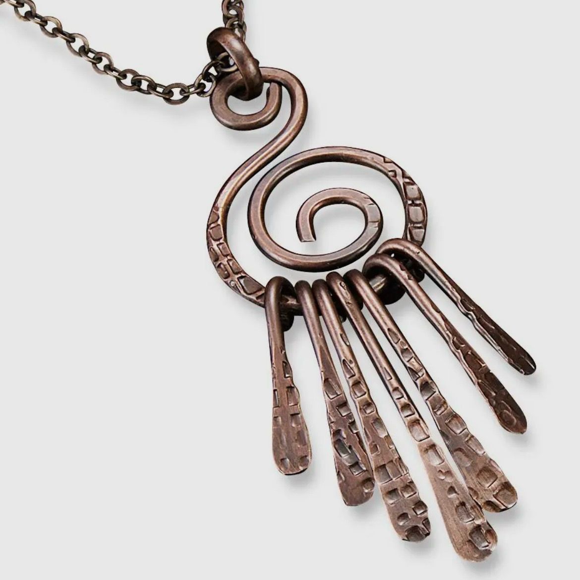 Bronze Swirl Necklace
