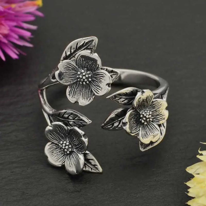 Dogwood Silver Ring