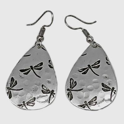 Dragonfly Engraved Earrings