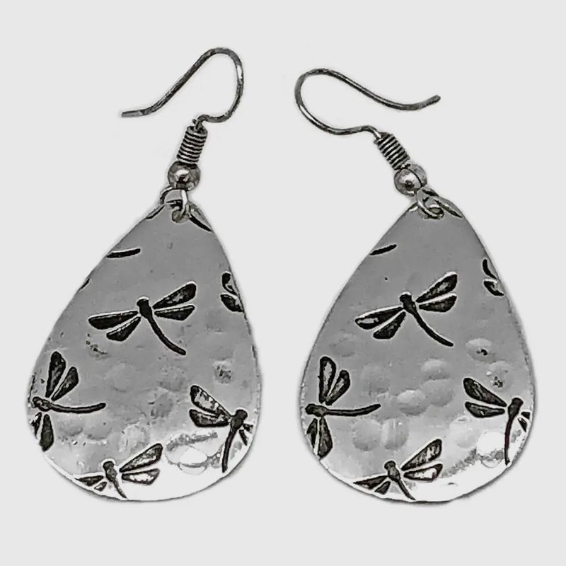 Dragonfly Engraved Earrings
