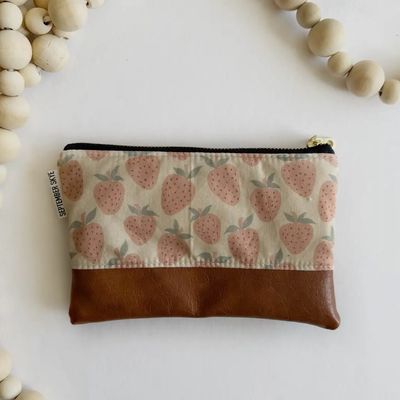 Muted Strawberry Coin Purse