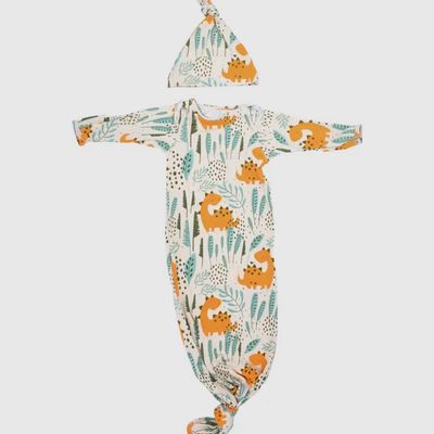 Dinosaur Knotted Baby Gown