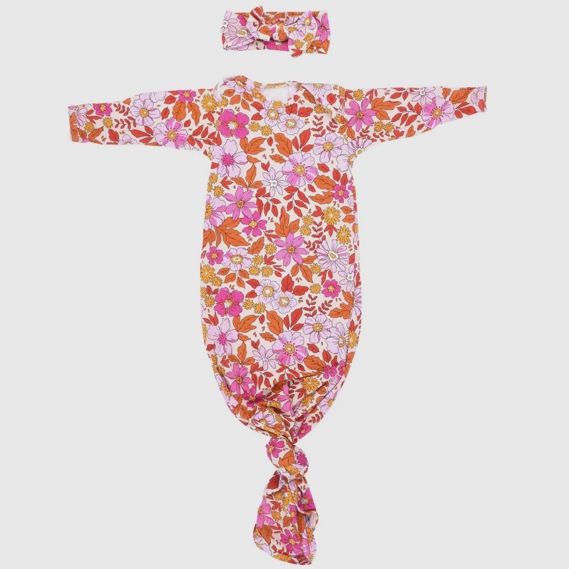 Floral Knotted Baby Gown
