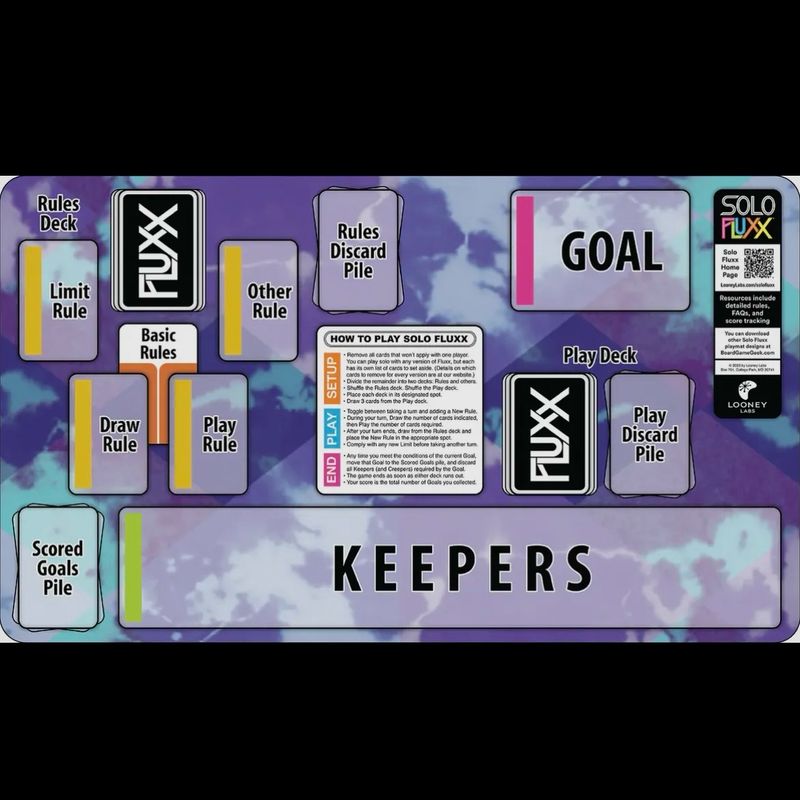 Fluxx Solo Player Game Mat (game not included)