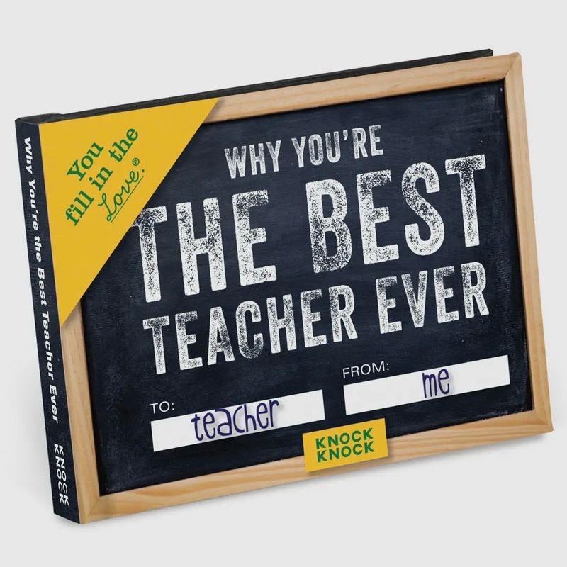 Best Teacher Ever Fill In Book