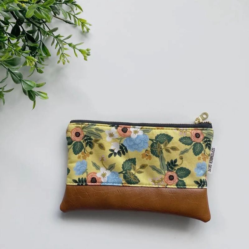 Yellow Floral Coin Purse