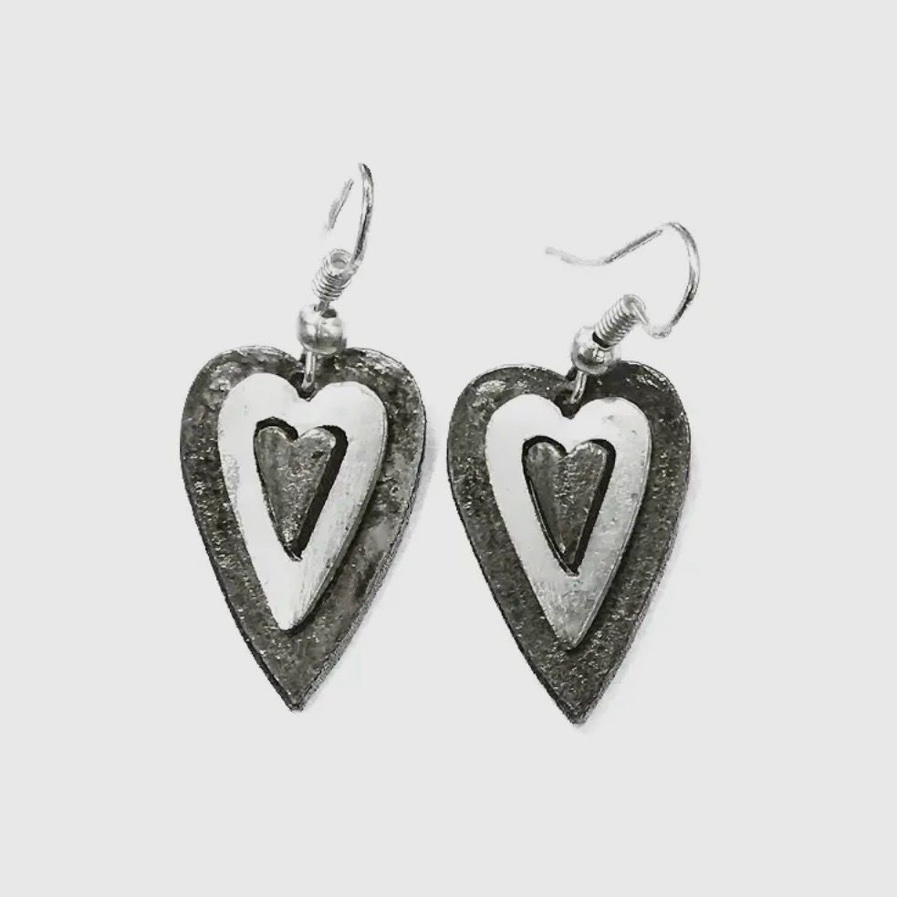 Metal Heart Earrings