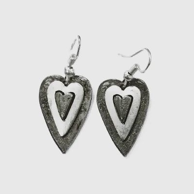 Metal Heart Earrings