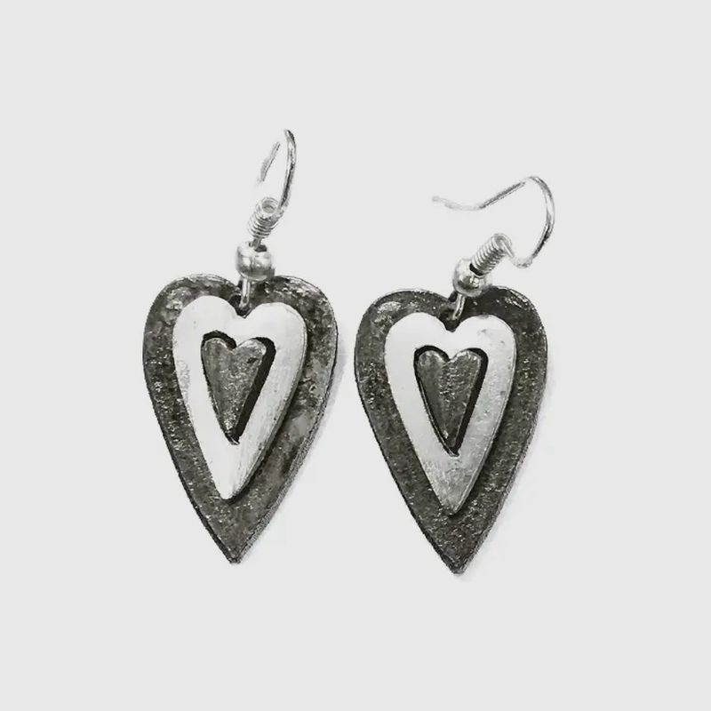 Metal Heart Earrings