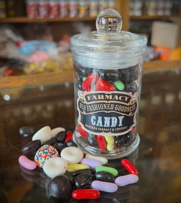 Old Fashioned Licorice Candy In Jar