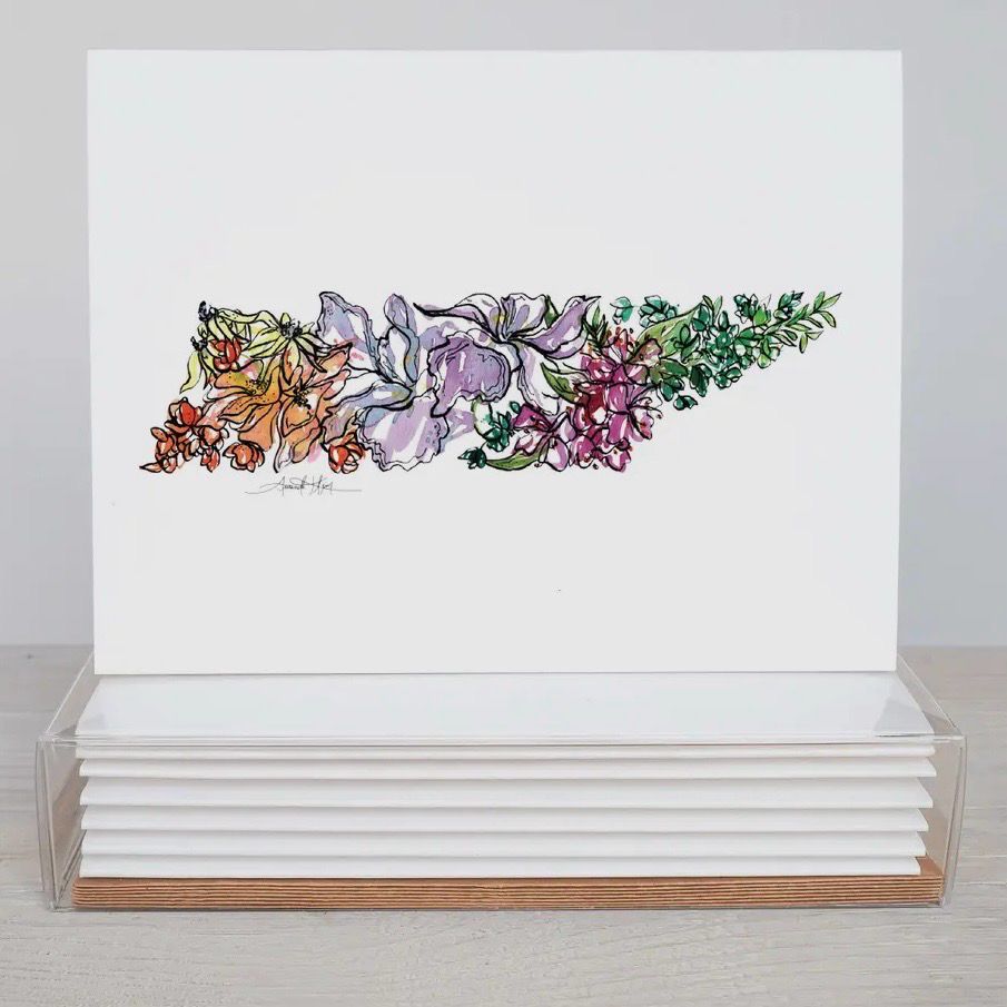 Set Of 8 Tennessee Notecards, Amanda Klein