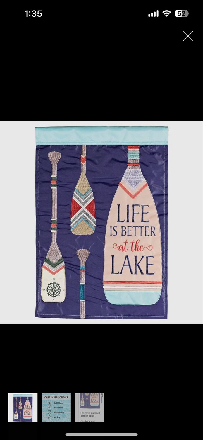 Lake Life Garden Flag