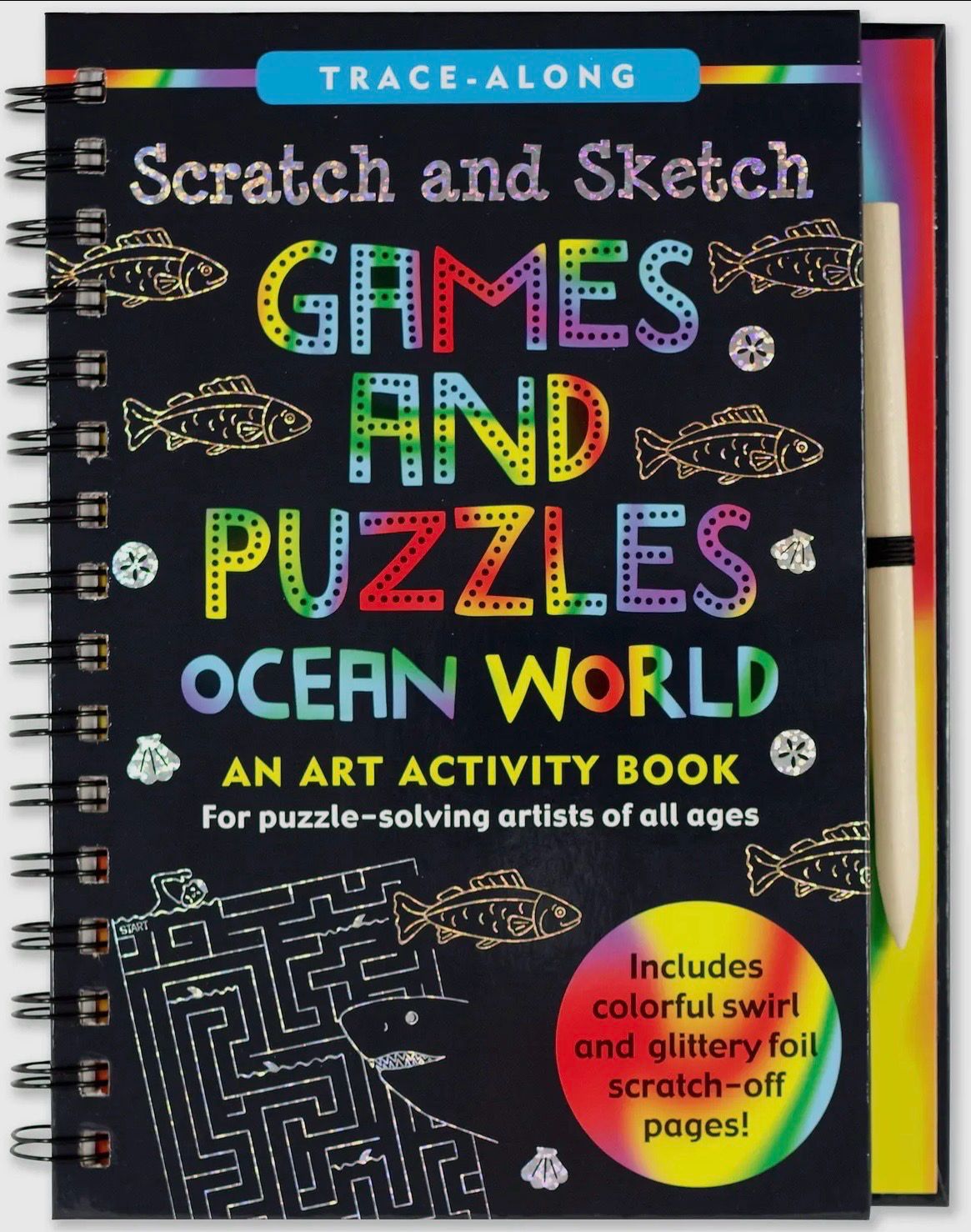 Scratch And Sketch Games And Puzzles Book